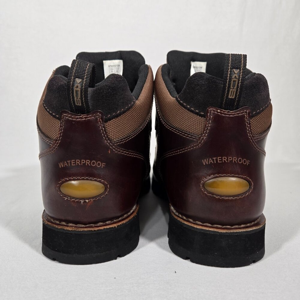 ROCKPORT XCS Burgundy & Brown Leather HIDRO-SHIELD Waterproof Boots Men Size 10 - Picture 6 of 17